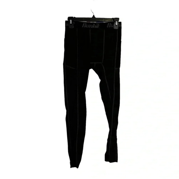 Runhit Boys Leggings Elastic Waist Medium Black Sports Football Baseball Soccer - Picture 2 of 13